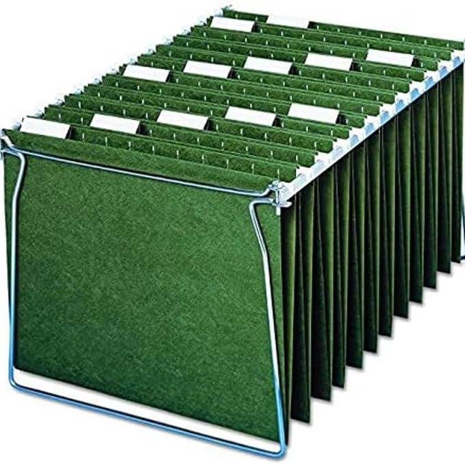 Smead Hanging File Folder, 1/5-Cut Adjustable Tab, Letter Size, Standard Green - Image 6