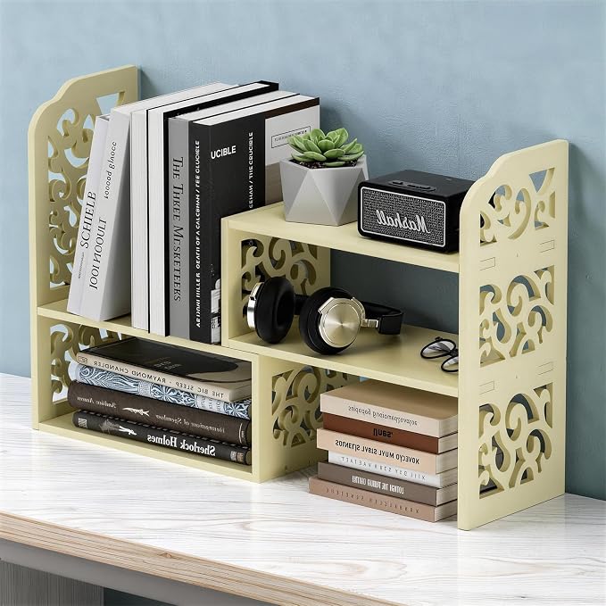 YGYQZ Adjustable Desktop Organizer Shelf – Space-Saving Desk Shelves & Desktop by YGYQZ