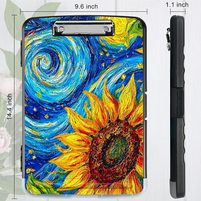 Starry Sunflower A4 Clipboard - Image 3