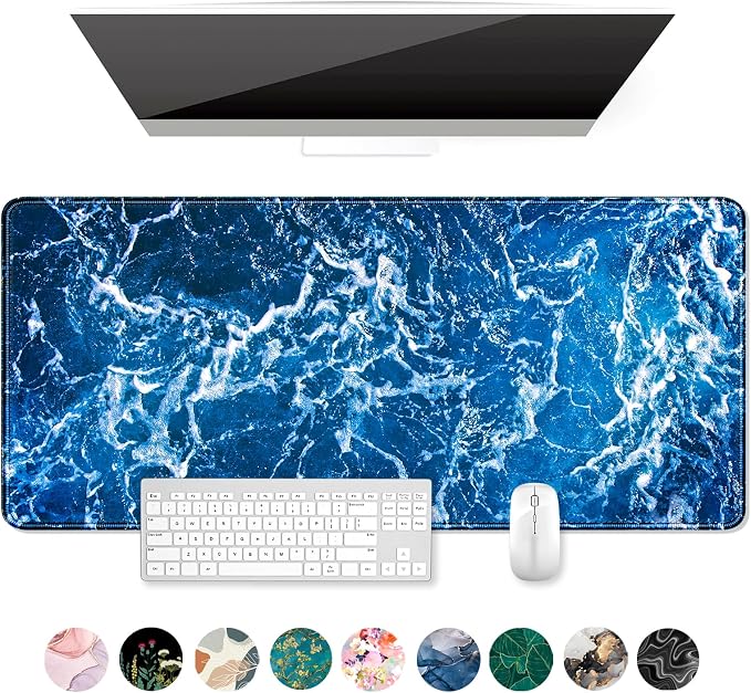 Auhoahsil Large Mouse Pad, XXL Desk Pad, Extened 35" x 15", Non-Slip Rubber Base by Auhoahsil