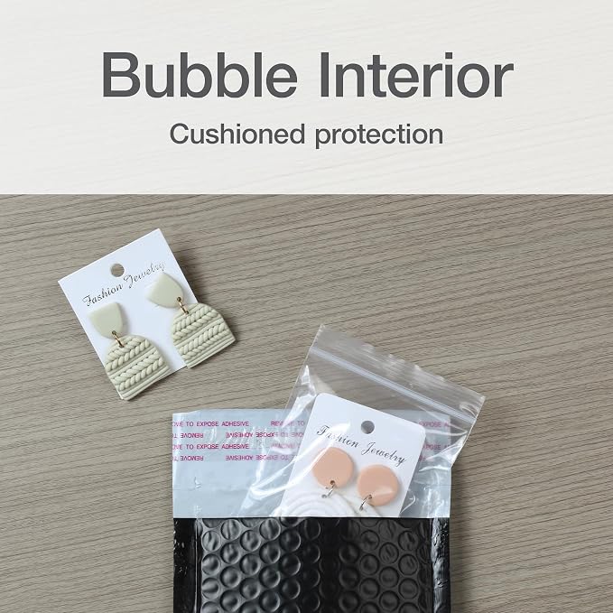 Quality Park Bubble Mailers, 4 x 8 Shipping Envelopes, Small Black Padded - Image 3
