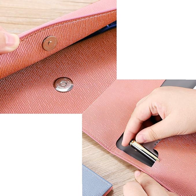 PU Leather A4 File Folder Document Holder Waterproof Portfolio Envelope Folder - Image 4