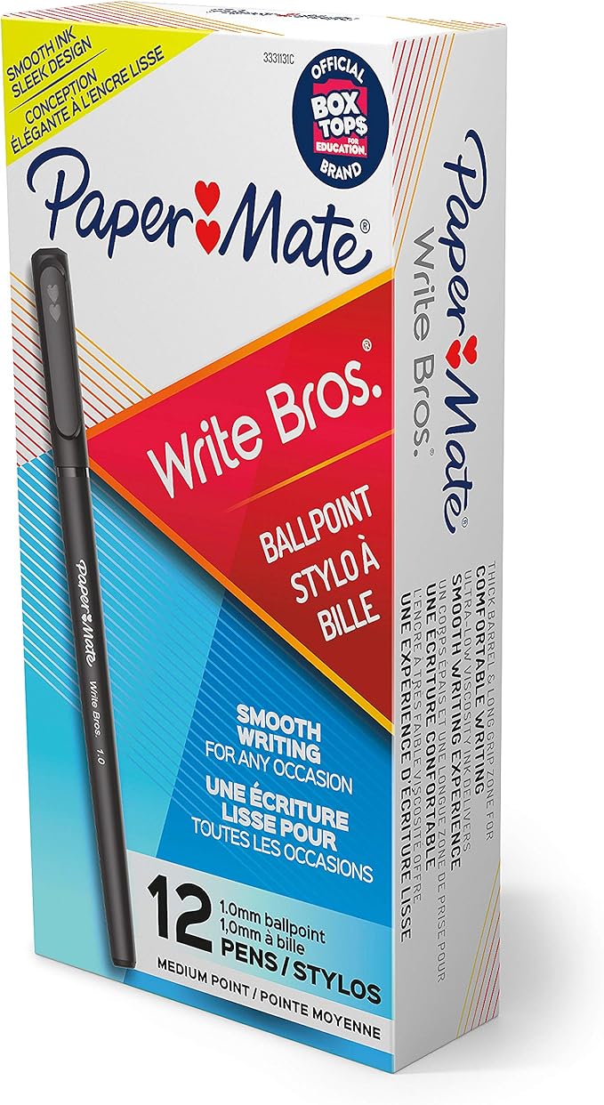 Paper Mate® Ballpoint Stick Pens, Medium Point, 1.0 mm by Unknown