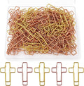 210 Pack Cross Paper Clips, Metal Cross Shaped Bookmarks by Unknown