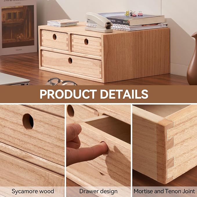 KIRIGEN Solid Wood Desktop Organizer - Image 5