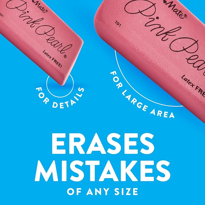 Paper Mate Pink Pearl Erasers, Teacher Supplies - Image 7