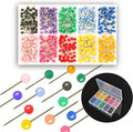 300 PCS Push Pins Map Tacks, 10 Assorted Colors in Reconfigurable Containers by Modpion