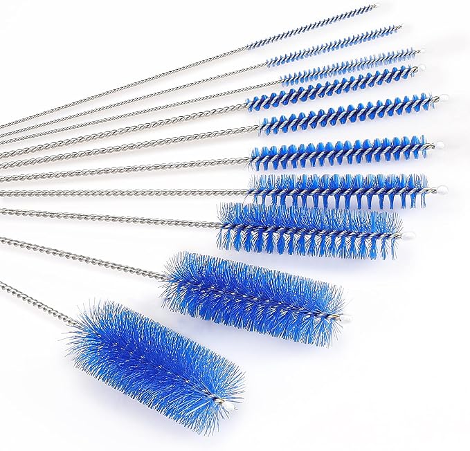 CiaraQ Bottle Cleaning Brushes, 8 Inch Nylon Tube Brush Set | Navy Blue Cleaner - Image 6