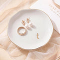 Ceramic Jewelry Tray, Personalized Initial Jewelry Dish by GIVITASOT