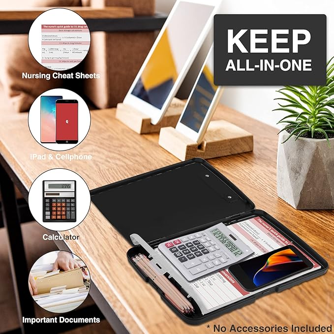 Sooez Clipboard with Storage, Clip Board 8.5 x 11 with Pen Holder, Plastic - Image 6