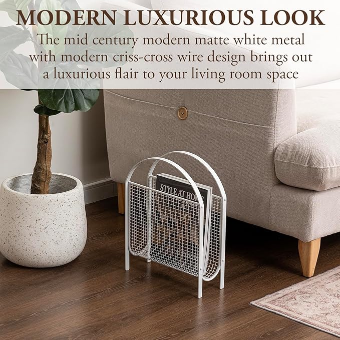 MyGift Magazine Rack, Floor Freestanding Magazine Holder - Image 3