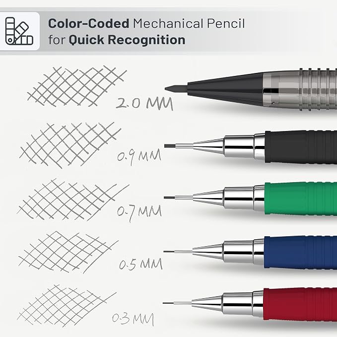 Mr. Pen- Art Mechanical Pencil Set, 5 Mechanical Pencils, 5 HB Lead Refills & - Image 4