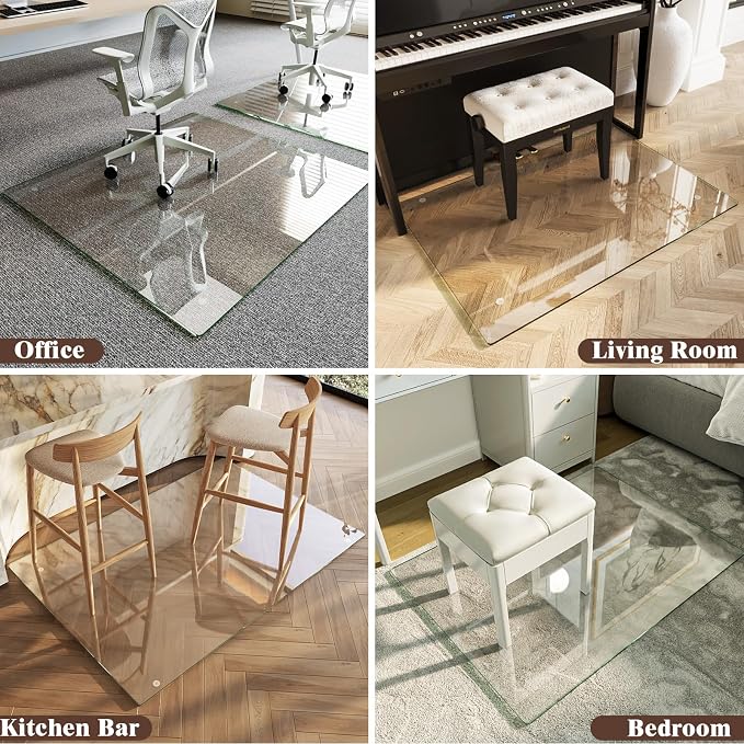 Koonmi Tempered Glass Chair Mat 48"x48" - Image 8
