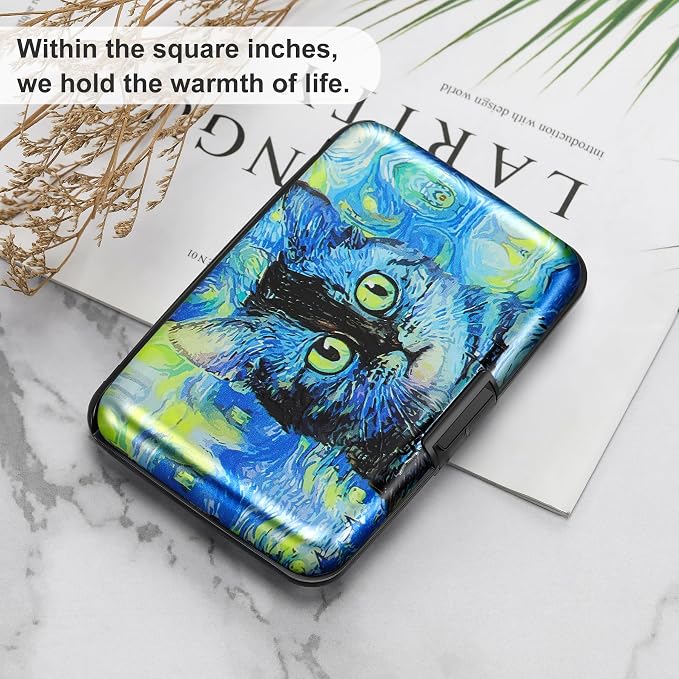 ELFISH Mini RFID Aluminum Wallet Credit Cards Holder Business Card Case Metal - Image 6