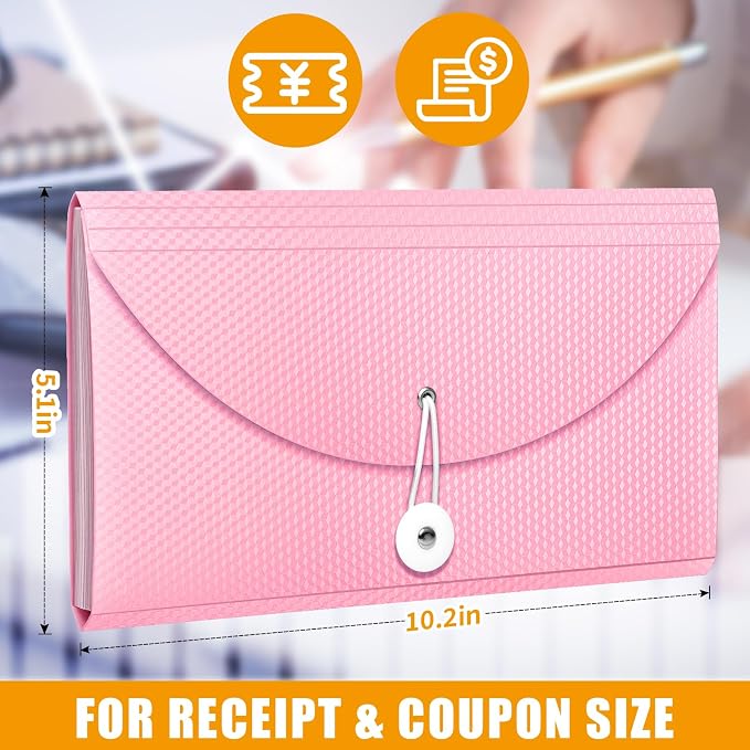 Nicecho Receipt Coupon Organizer, 13 Pockets Small Accordion File Organizer - Image 2