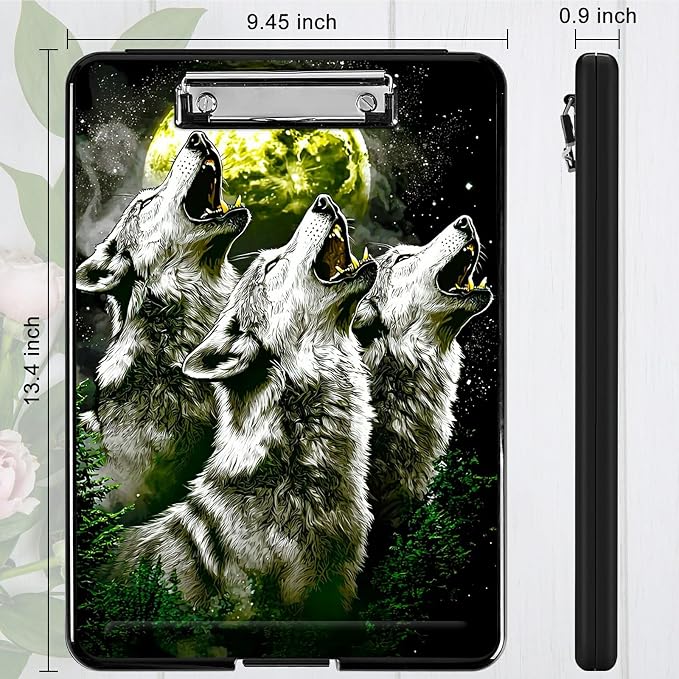 Three Gray Wolves A4 Clipboard - Image 4