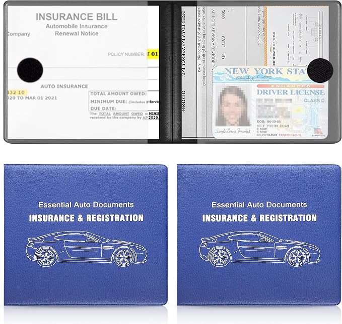 UYYE Car Registration and Insurance Card Holder, Vehicle Glove Box Car Organizer by UYYE