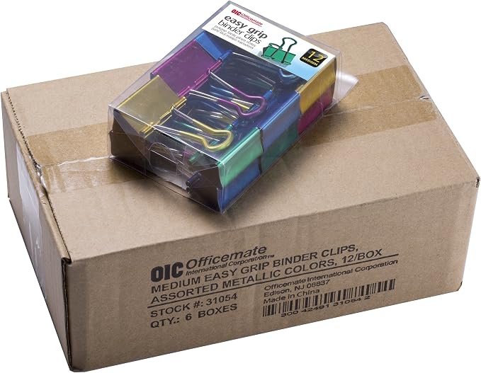 Officemate Easy Grip Medium Binder Clips, 12 Pack - Image 5
