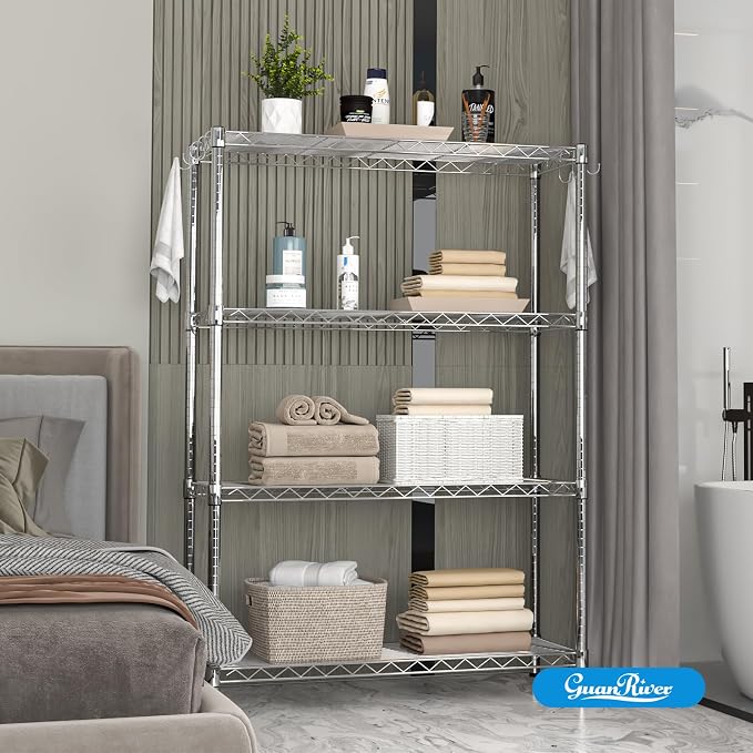 Guan River 4-Shelf Adjustable Metal Wire Shelving, Sturdy and Durable, Storage - Image 8
