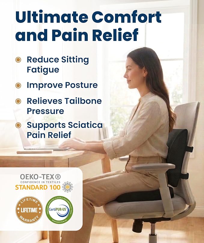 Everlasting Comfort Doctor Recommended Memory Foam Seat Cushion - Image 2