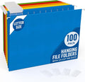 100 Pack Hanging File Folders Letter Size by Juzari