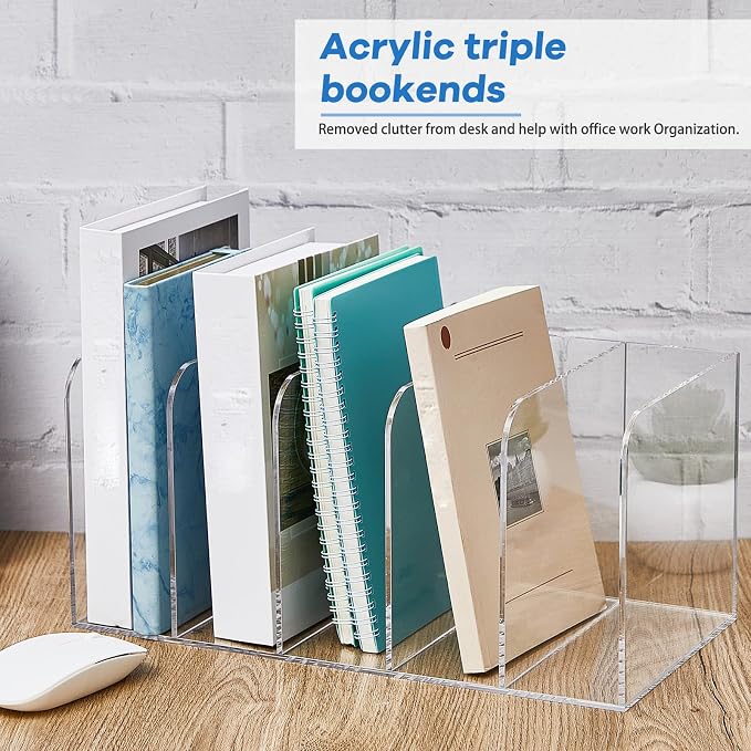 Suzile 2 Pack Clear Acrylic Magazine Holder - Image 5