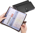 Leather Coupon & Receipt Organizer, Portable Receipt Holder by Romozi