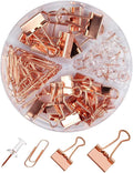 Paper Clips and Binder Clips Set, Metal Assorted Sized Binders by CREECHWA