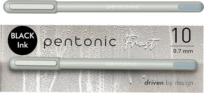 Pentonic Ballpoint Pens, Frosted Pale Gray Barrel by PENTONIC