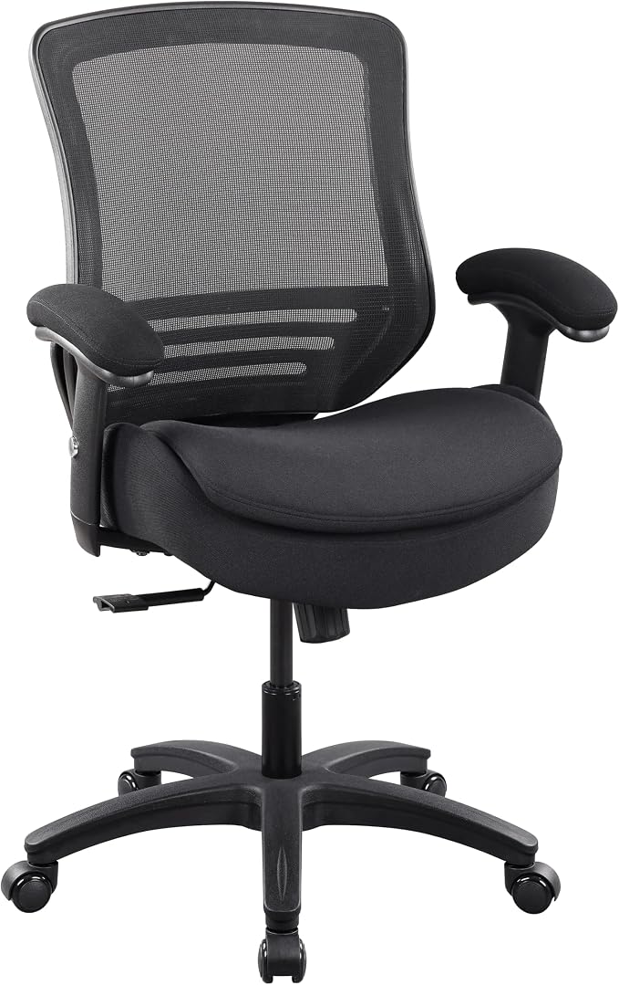 BOLISS 400lbs Mid Back Mesh Ergonomic Super Soft Wide Cushion Office Computer by BOLISS