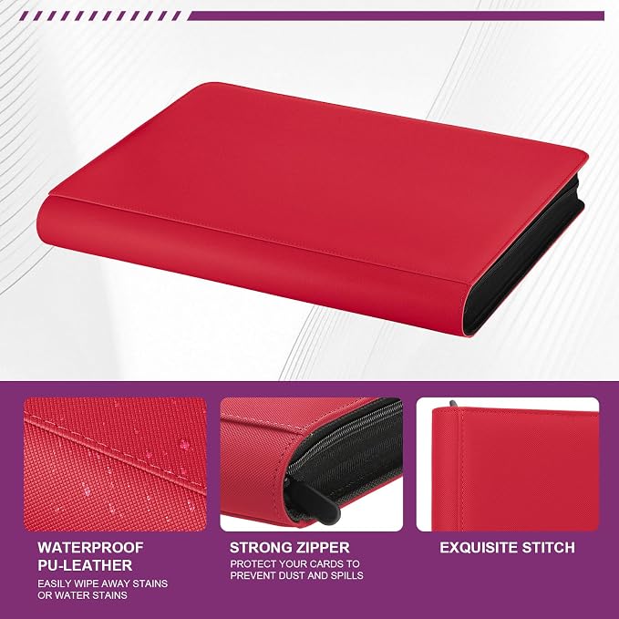 16 Pocket Toploader Binder, Holds 640 Top Loaders, Top Loader Binder - Image 4