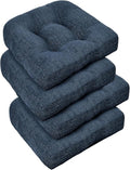 downluxe Chair Cushions for Dining Chairs 4 Pack, Tufted Indoor Chair Pads by Downluxe