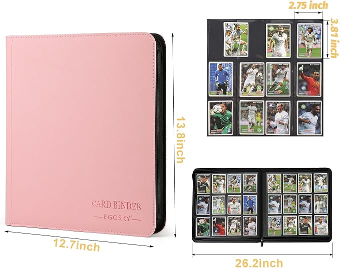 12-Pocket Business Card Binder holds 720 Cards, Premium Diamond Texture PU - Image 2