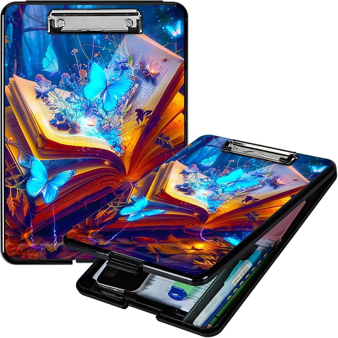 Book Blue Butterfly A4 Clipboard by Unknown