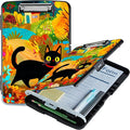 Black Cat in Autumn A4 Clipboard by Unknown
