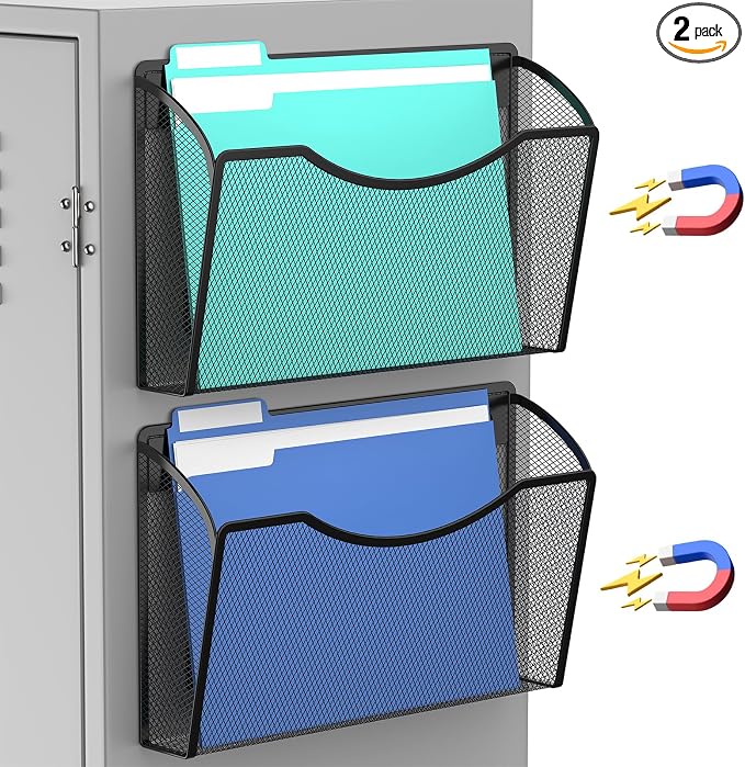 Gawerk Magnetic Wall File Folder, No Drilling Hanging Metal Document Paper Mail by Gawerk