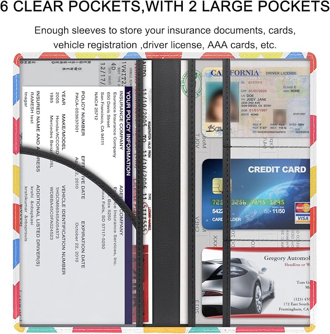 LumiMokki Premium Car Registration & Insurance Card Holder - Image 4