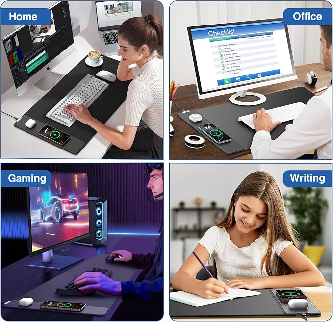Magnetic Wireless Charging Mouse Pad, 31.5"x15.8" Large Gaming Desk Mat - Image 4