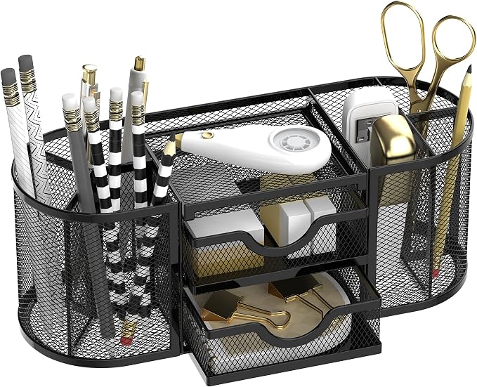 SUPEASY Mesh Desk Organizer, Desk Organizers and Accessories, Pen Holder by SUPEASY