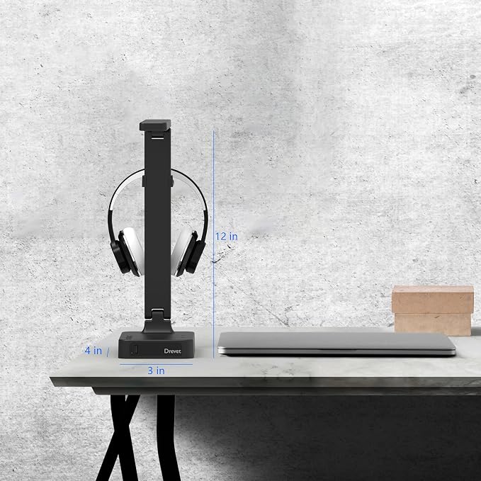 Drevet LED Desk Lamp with Headphone Stand, Desk Light with 1 USB Charging Port - Image 6