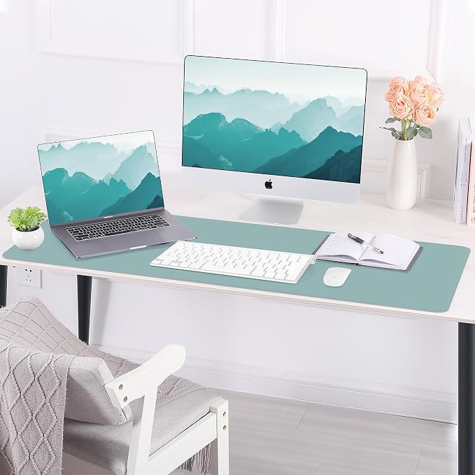 AFIING Leather Desk Pad Protector, Mouse Pad, Waterproof Desk Writing Pad - Image 7