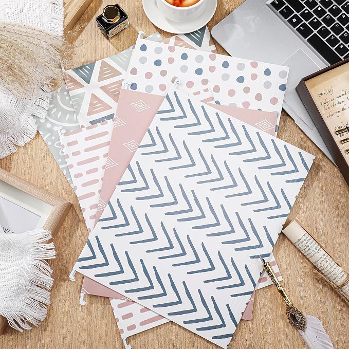 Qeeenar 30 Pcs Boho Hanging File Folders 9.5 x 11.5 in Decorative Cute Hanging - Image 5