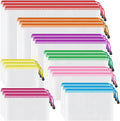 Smarpau 24pcs Mesh Zipper Pouch, 8 Sizes 8 Colors Plastic Zipper Bags by Smarpau