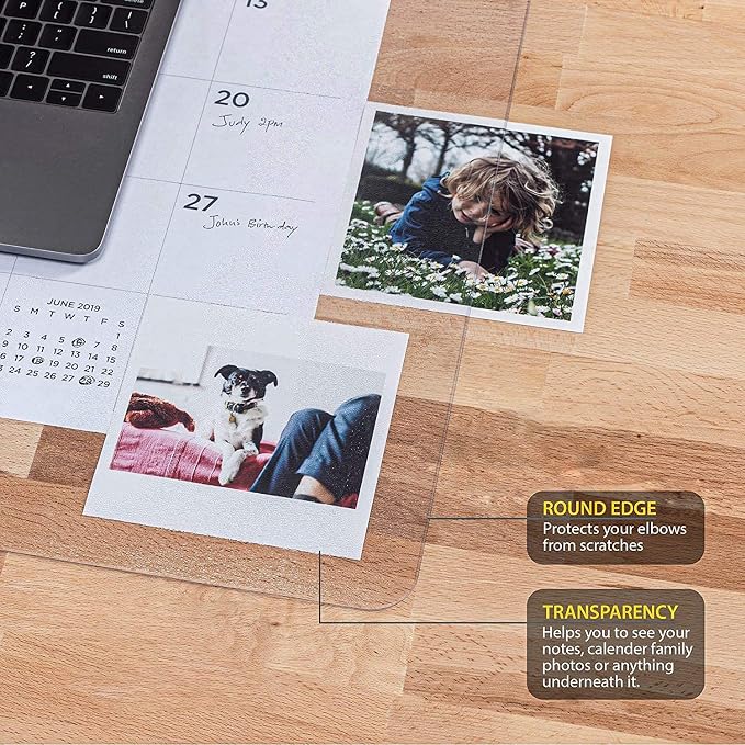 Awnour Clear Desk Pad Blotter on Top of Desks - Image 6