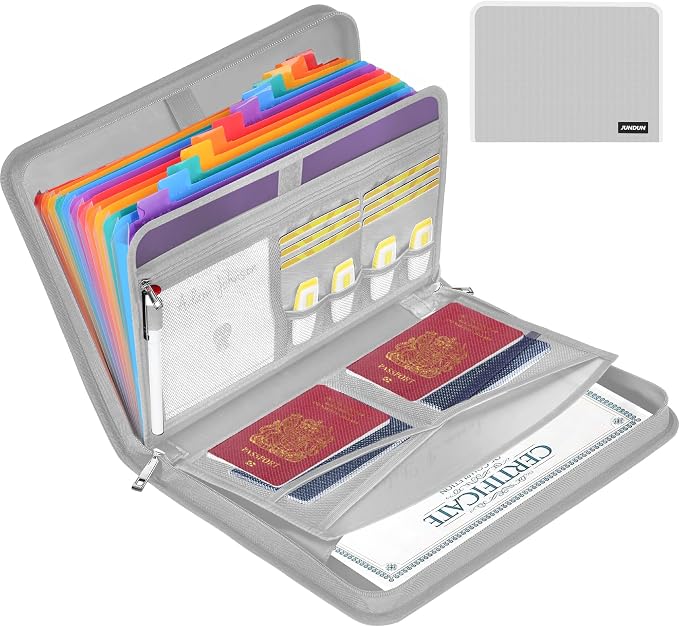 JUNDUN Accordion File Organizer by JUNDUN