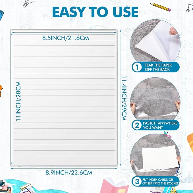 Outus 120 Pcs Self Adhesive Shop Ticket Holders Clear Plastic Sleeves Adhesive - Image 2