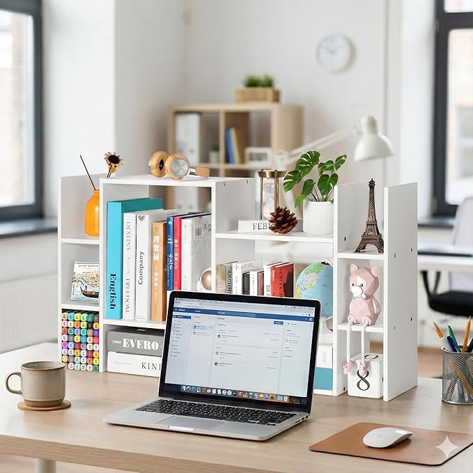 YIGANG Desk Shelf Organizer, 3-Tier Desktop Bookshelf - Image 6