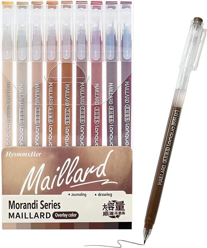 9 Colored Gel Pens Set, 0.6mm Fine Point by HysmmxHer