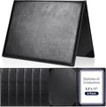 Tenare 6 Pcs Black Leather Certificate Holder 8.5 x 11" PU Phd Bachelor Master by Tenare