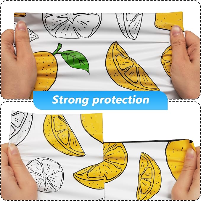 Lemon Printed Poly Mailer 6x9 Inch 100 Pcs, Waterproof and Tear-Resistant - Image 4